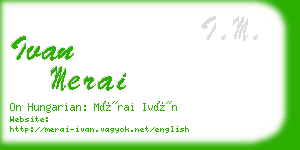 ivan merai business card